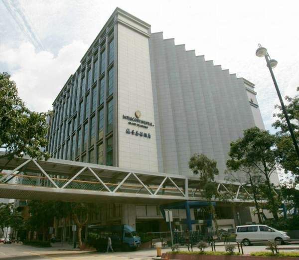 酒店的外牆呈鋸齒形。 香港