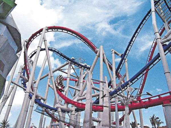 世界最高的雙軌過山車。 新加坡