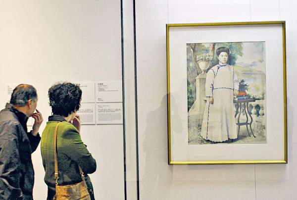 康有為夫人,從徐悲鴻大師的作品可得見。 上海