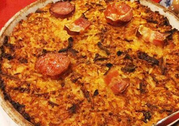 表面焗得微微焦脆的焗鴨飯 澳門