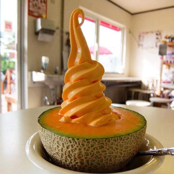 日本 北海道 富良野 軟雪糕 哈密瓜 哈密瓜軟雪糕