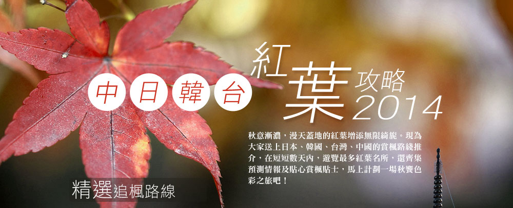 中．日．韓．台追楓攻略 2014